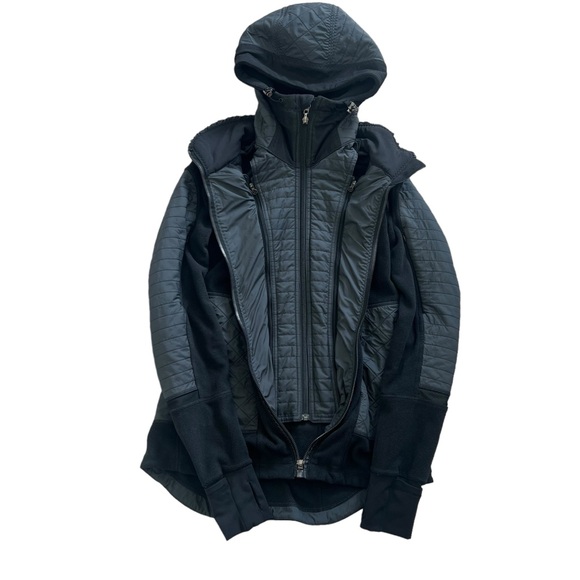 RARE: Lululemon Fleecy Keen Jacket Black Size 6 - Picture 14 of 16